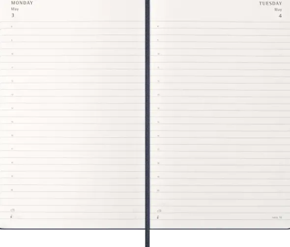 Kalender Moleskine Daily Hard Large Sapphire Blue 2027