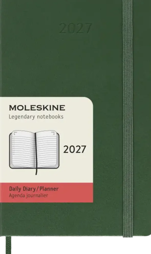 Kalender Moleskine Daily Hard Pocket Myrtle Green 2027