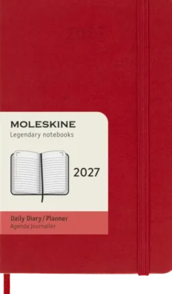 Kalender Moleskine Daily Hard Pocket Red 2027