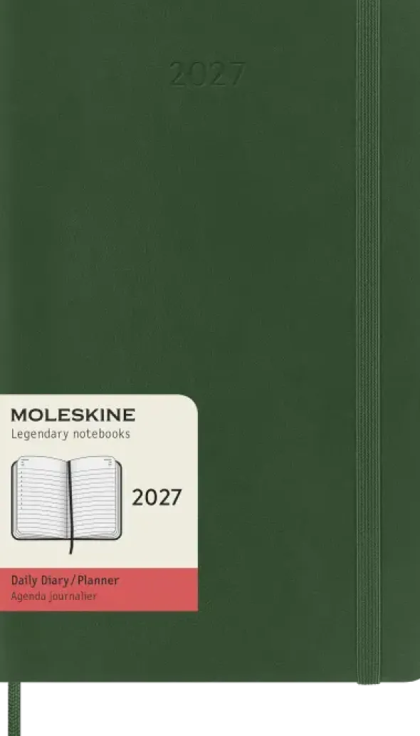 Kalender Moleskine Daily Soft Large Myrtle Green 2027