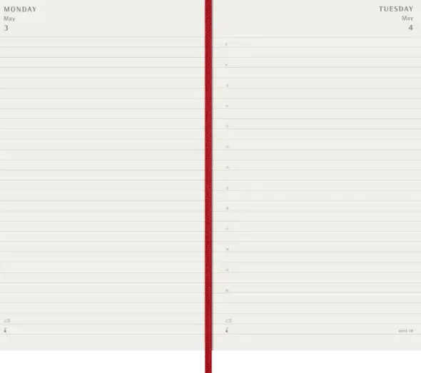 Kalender Moleskine Daily Soft Large Red 2027