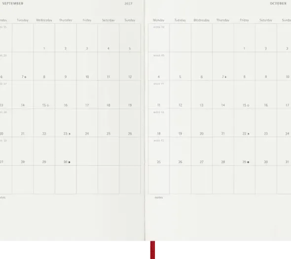 Kalender Moleskine Daily Soft Large Red 2027