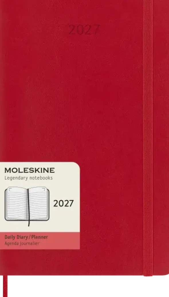 Kalender Moleskine Daily Soft Large Red 2027