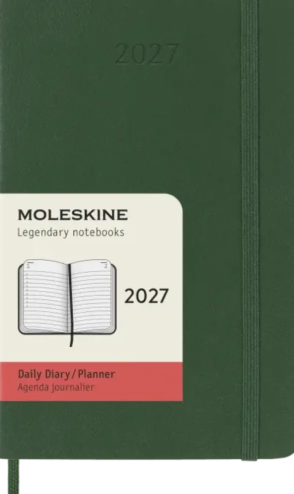 Kalender Moleskine Daily Soft Pocket Myrtle Green 2027