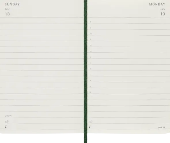 Kalender Moleskine Daily Soft Pocket Myrtle Green 2027