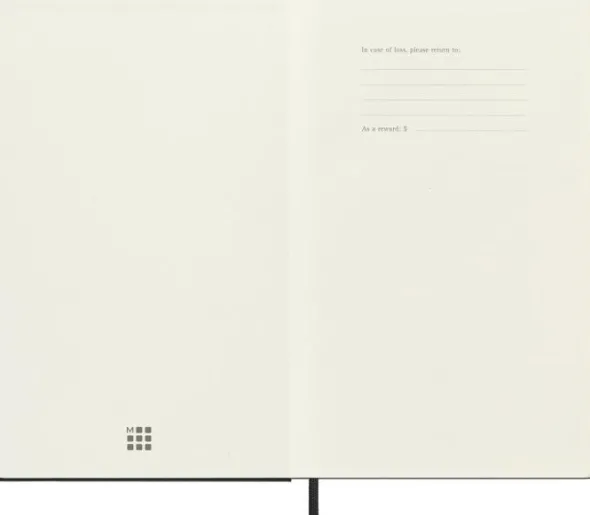 Kalender Moleskine Horizontal Weekly Black Hard Large 26/27