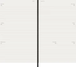 Kalender Moleskine Horizontal Weekly Black Soft Large 2027