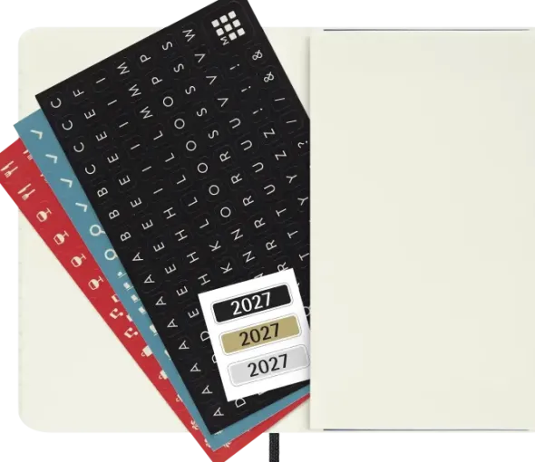 Kalender Moleskine Horizontal Weekly Black Soft Pocket 2027