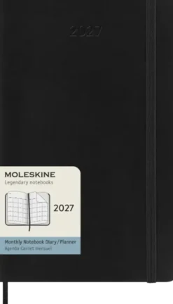 Kalender Moleskine MonthNote Black Soft Large 2027