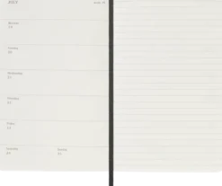 Kalender Moleskine Weekly Notebook Black Soft Pocket 2027