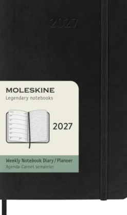 Kalender Moleskine Weekly Notebook Black Soft Pocket 2027