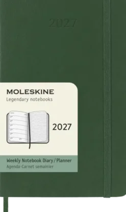 Kalender Moleskine Weekly Notebook Myrtle Green Soft Pocket 2027