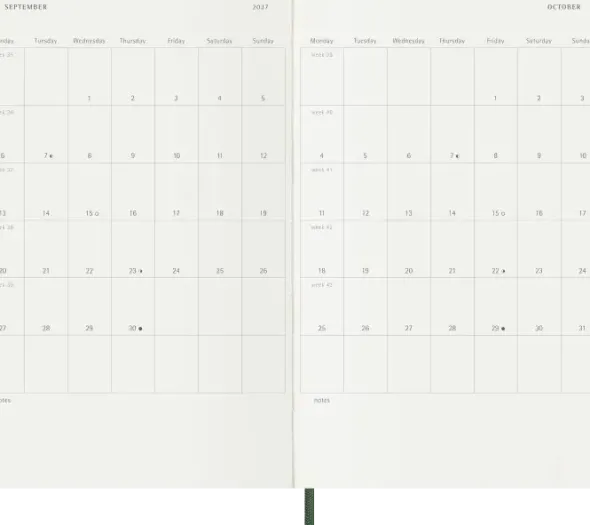 Kalender Moleskine Weekly Notebook Myrtle Green Soft Large 2027