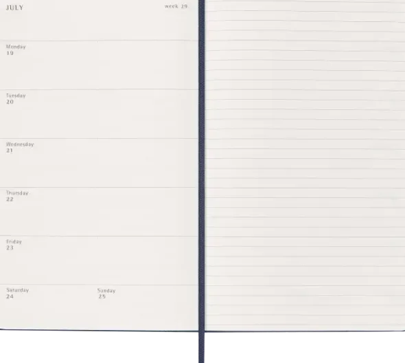 Kalender Moleskine Weekly Notebook Blue hard Large 2027