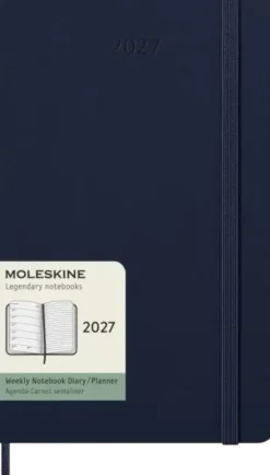Kalender Moleskine Weekly Notebook Blue hard Large 2027