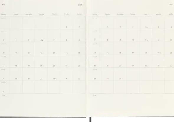 Kalender Moleskine Weekly Notebook Black hard XL 2027