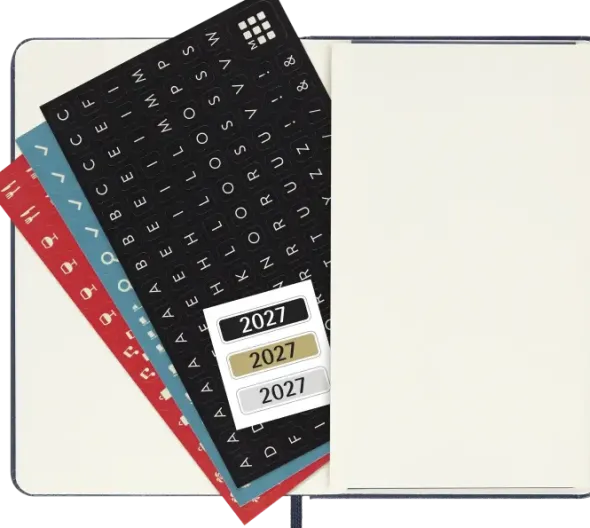 Kalender Moleskine Weekly Notebook Sapphire Blue hard pocket 2027