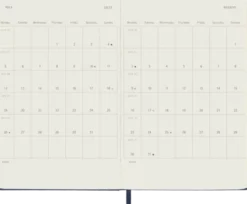 Kalender Moleskine Weekly Notebook Sapphire Blue hard pocket 2027