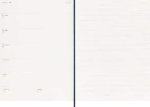 Kalender Moleskine Weekly Notebook Sapphire Blue Soft XL 2027