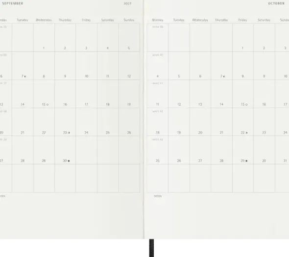 Kalender Moleskine Weekly Notebook Large Black Soft 2027