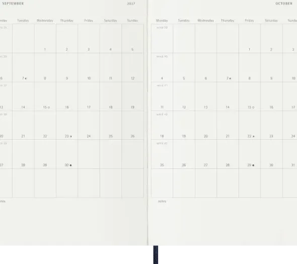 Kalender Moleskine Weekly notebook Large Blue Soft 2027