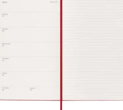 Kalender Moleskine Weekly Notebook Red hard Large 2027