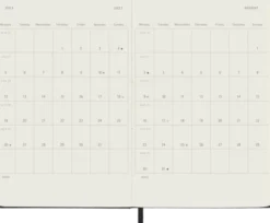 Kalender Moleskine Weekly Notebook Black hard pocket 2027