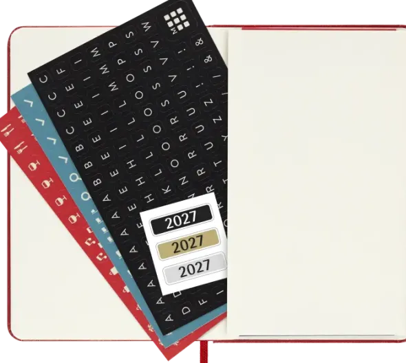 Kalender Moleskine Weekly Notebook Red hard pocket 2027