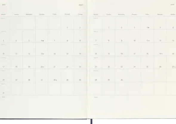 Kalender Moleskine Weekly Notebook Blue hard XL 2027