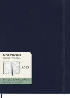 Kalender Moleskine Weekly Notebook Blue hard XL 2027