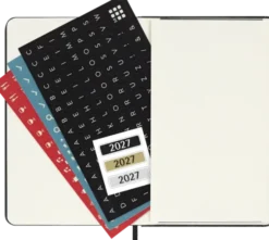 Kalender Moleskine Weekly Planner Vertical Svart hard pocket 2027