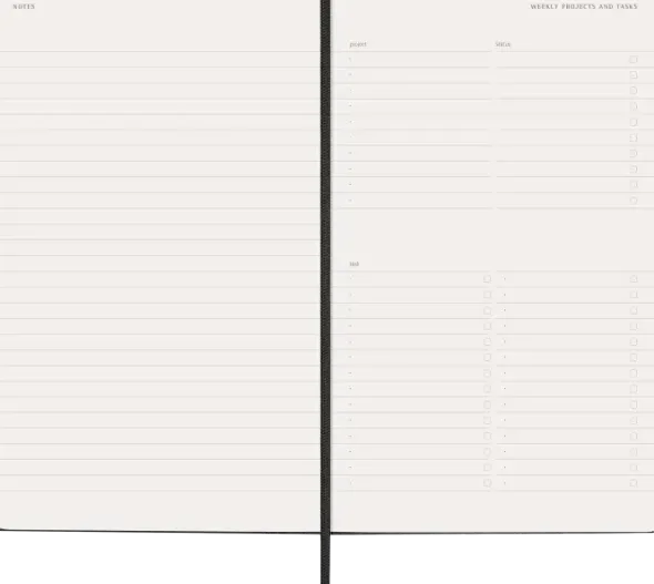 Kalender Moleskine Weekly Pro Vertical Svart hard large 2027