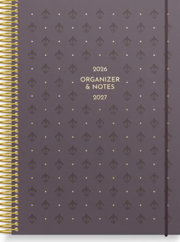 Kalender Organizer & Notes Vinröd 2026-2027