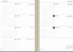 Kalender Organizer & Notes Vinröd 2026-2027