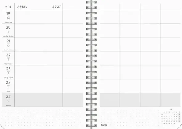 Kalender Plan More 2027