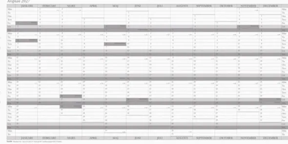 Kalender Årsplan 2027 5-pack