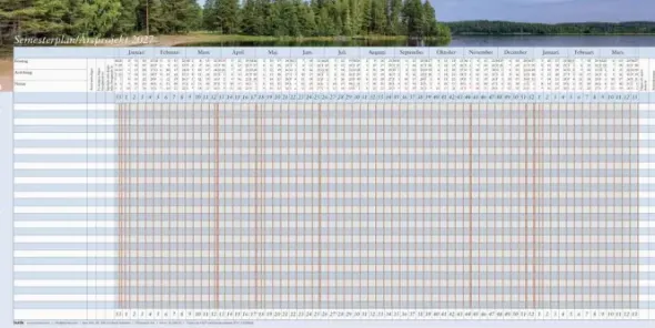 Kalender Semesterplan/Årsprojekt 2027 5-pack
