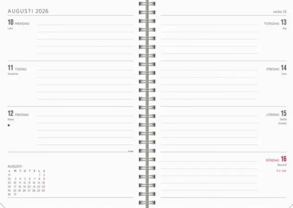 Kalender Senator A5 Story Blad 2026-2027