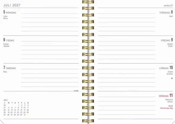 Kalender Senator A6 Story Ängsblomma 2027