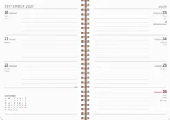 Kalender Senator A5 Textile plommon 2027