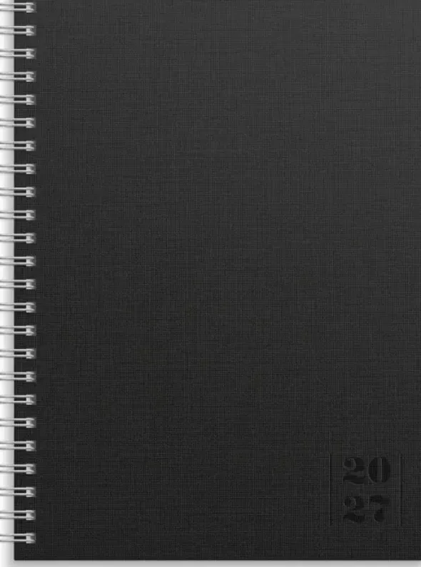 Kalender Senator A5 Textile svart 2027