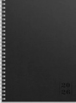 Kalender Senator A5 Textile svart 2026