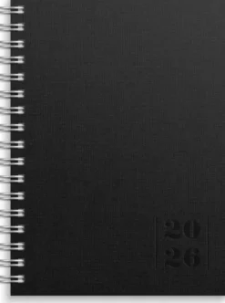 Kalender Senator A6 Textile svart 2026