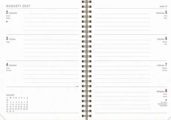 Kalender Senator A5 Twist brun 2027
