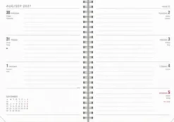 Kalender Senator A5 Twist grå 2027