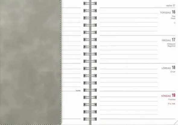Kalender Senator A6 Twist grå 2027