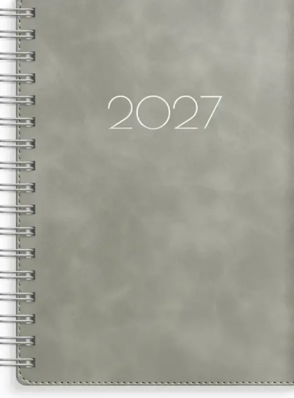 Kalender Senator A6 Twist grå 2027