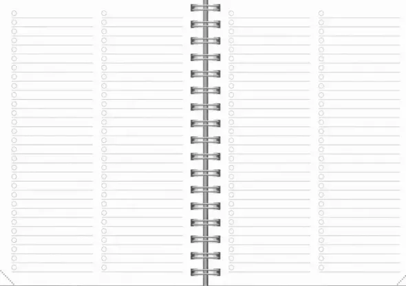 Kalender Senator A6 Twist svart 2027
