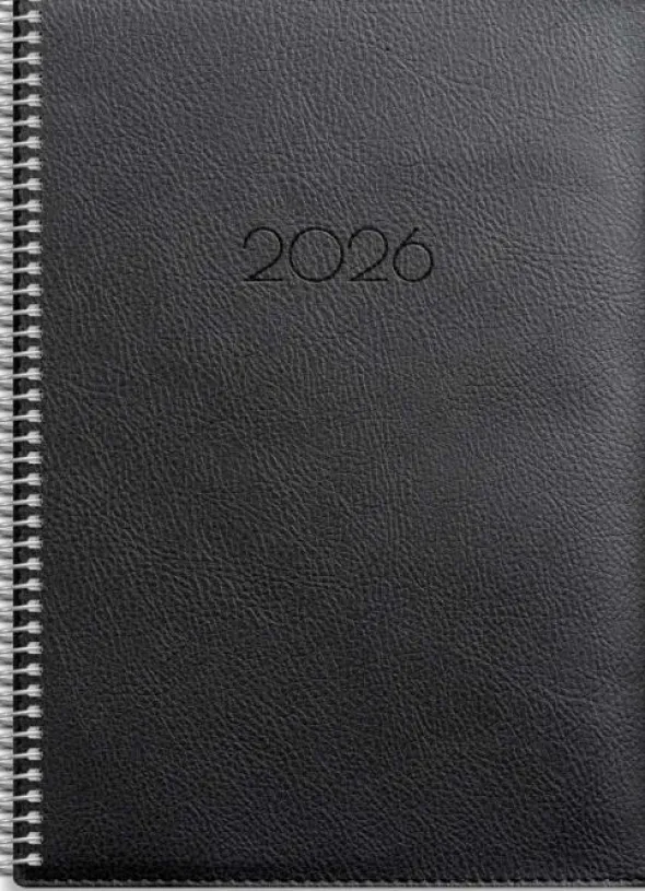 Kalender Senator A5 Twist svart 2026