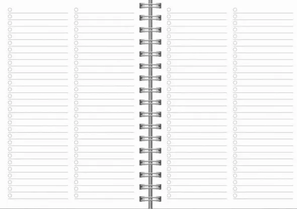Kalender Senator A6 Twist svart 2026-2027